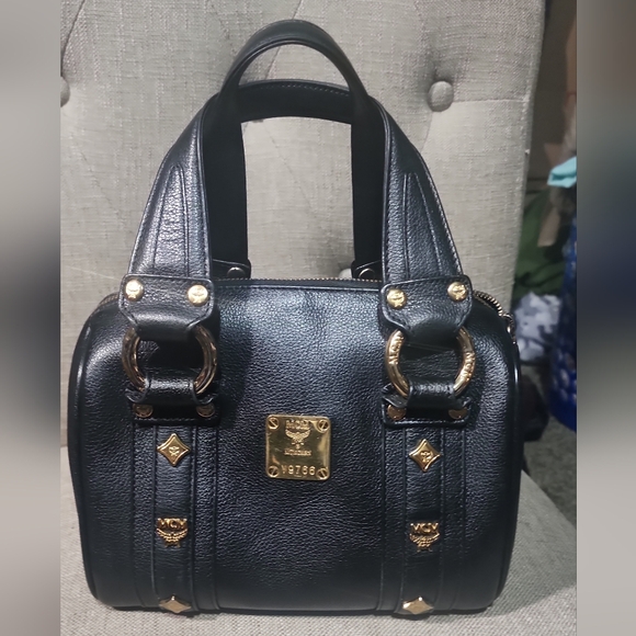 MCM leather small Boston bag In Excellent Condition. No Callouts